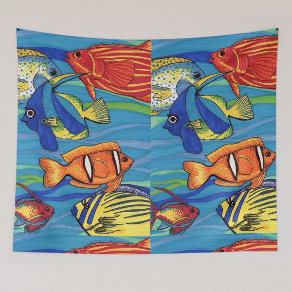 Item preview, Tropical Reef Fishes - Whimsical Marine Life and Coral Reef Art designed and sold by Cass Harker Studio.