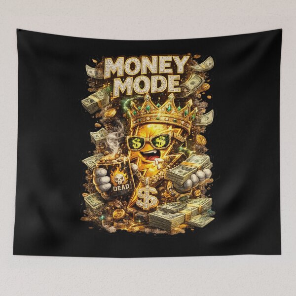 Item preview, Money Mode Lightning Bolt | Hustle Mindset 3D Cartoon Sticker designed and sold by Timeless Junction.
