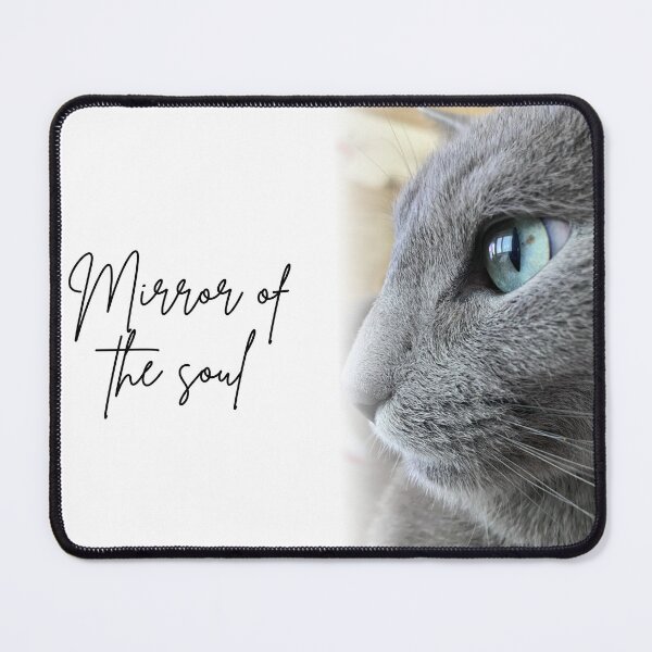 Item preview, Mirror Of The Soul – Russian Blue Cat designed and sold by SilverBlueCat.