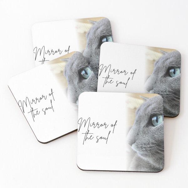 Item preview, Mirror Of The Soul – Russian Blue Cat designed and sold by SilverBlueCat.
