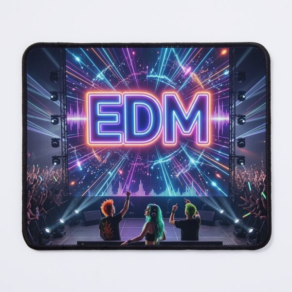 Item preview, EDM Music Festival Night with Neon Lights and Live DJ Performance designed and sold by xsctasy.
