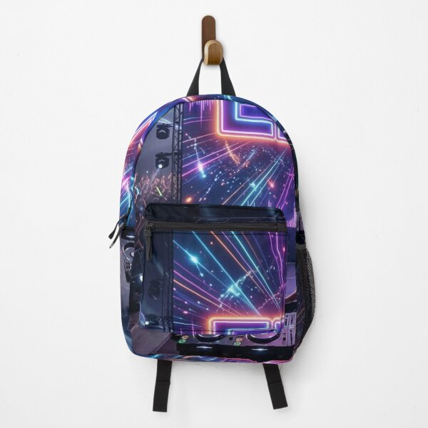 Item preview, EDM Music Festival Night with Neon Lights and Live DJ Performance designed and sold by xsctasy.