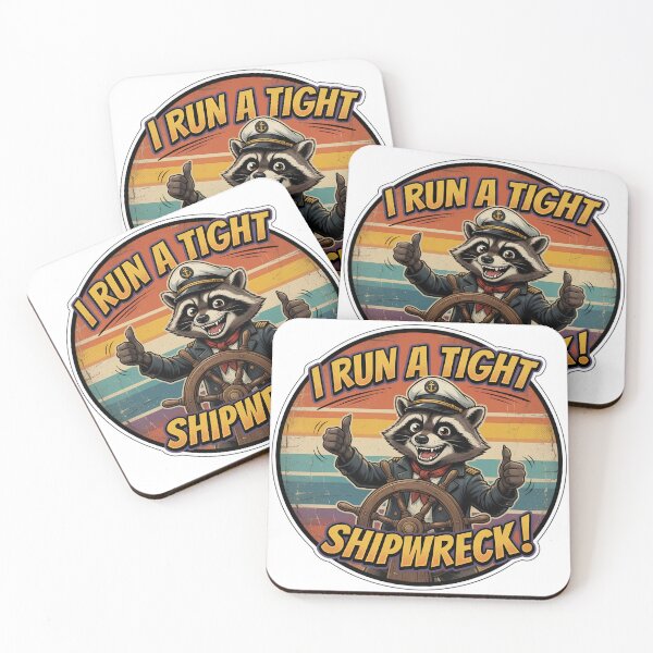 Item preview, I Run A Tight Shipwreck Raccoon Captain designed and sold by TshirtsOnline-.