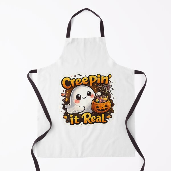 Item preview, Creepin' It Real Cute Ghost Halloween Sticker . designed and sold by Jyotisima8929.