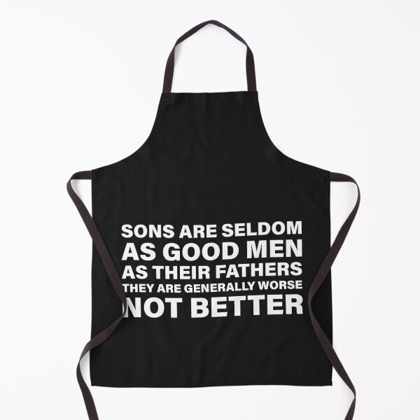 Item preview, Sons Are Seldom as Good Men as Their Fathers — The Odyssey Quote (Black Version) designed and sold by LiteraryRelics.