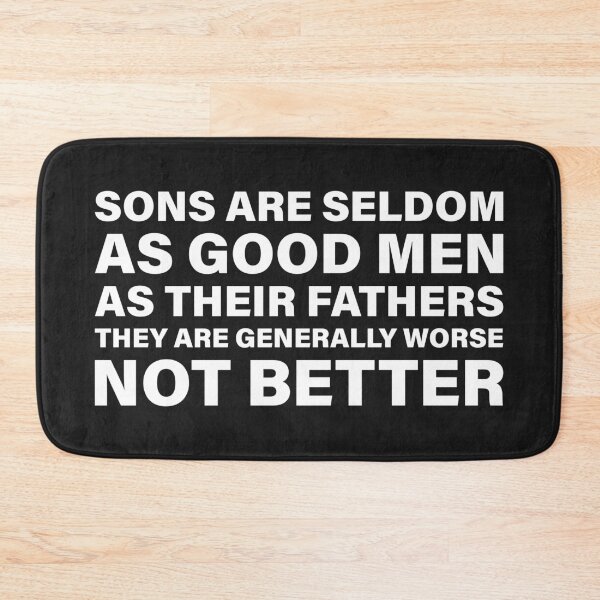 Item preview, Sons Are Seldom as Good Men as Their Fathers — The Odyssey Quote (Black Version) designed and sold by LiteraryRelics.