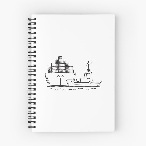 Item preview, Tugboat Near Moored Cargo Vessel designed and sold by rasagamastore.