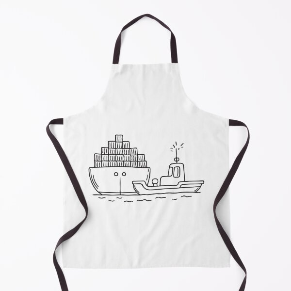 Item preview, Tugboat Near Moored Cargo Vessel designed and sold by rasagamastore.
