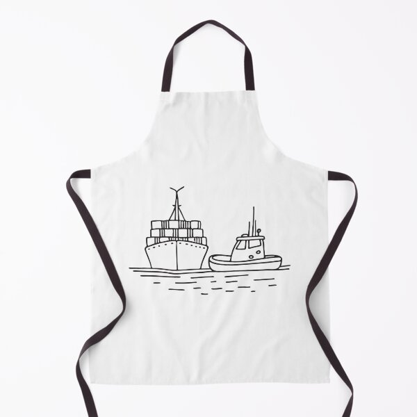 Item preview, Tugboat Maneuvering Near Freight Ship designed and sold by rasagamastore.