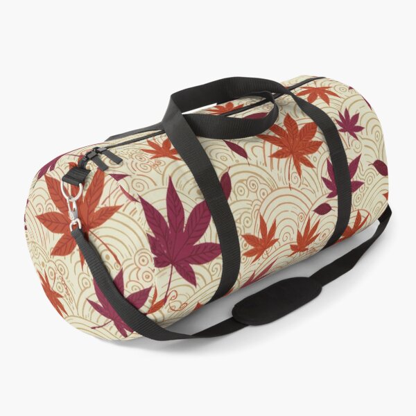 Item preview, Autumn Maple Seigaiha Pattern – Japanese Wagara Botanical Wallpaper Design designed and sold by Tamas Das.