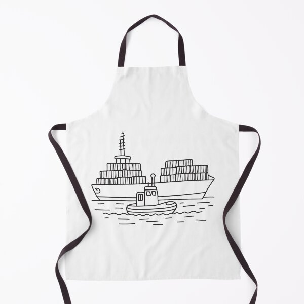 Item preview, Tugboat Beside Floating Tire designed and sold by rasagamastore.