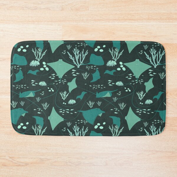 Item preview, Stingrays Pattern Blue Black Underwater Design designed and sold by CreativeBridge.