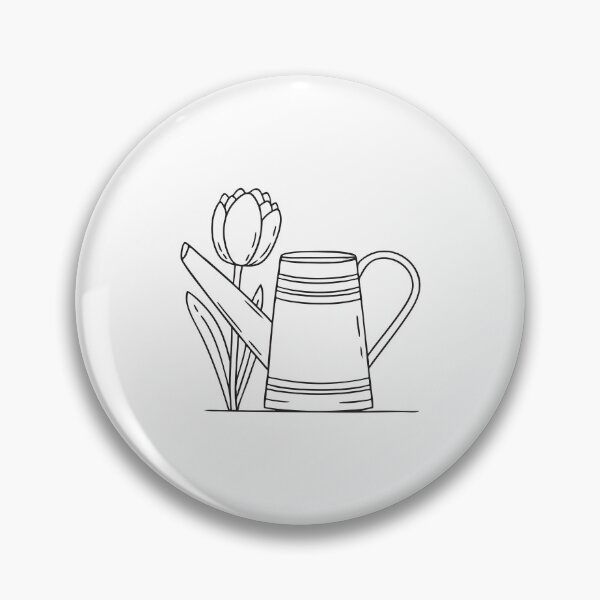 Item preview, Tulip Sprouting Behind Watering Can designed and sold by rasagamastore.