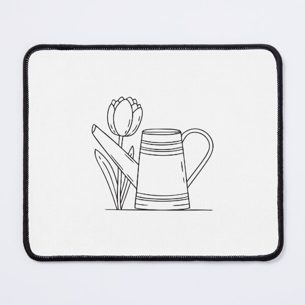 Item preview, Tulip Sprouting Behind Watering Can designed and sold by rasagamastore.