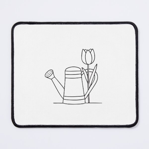 Item preview, Tulip Growing Behind Watering Can designed and sold by rasagamastore.