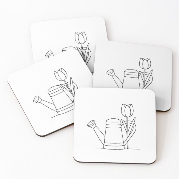 Item preview, Tulip Growing Behind Watering Can designed and sold by rasagamastore.