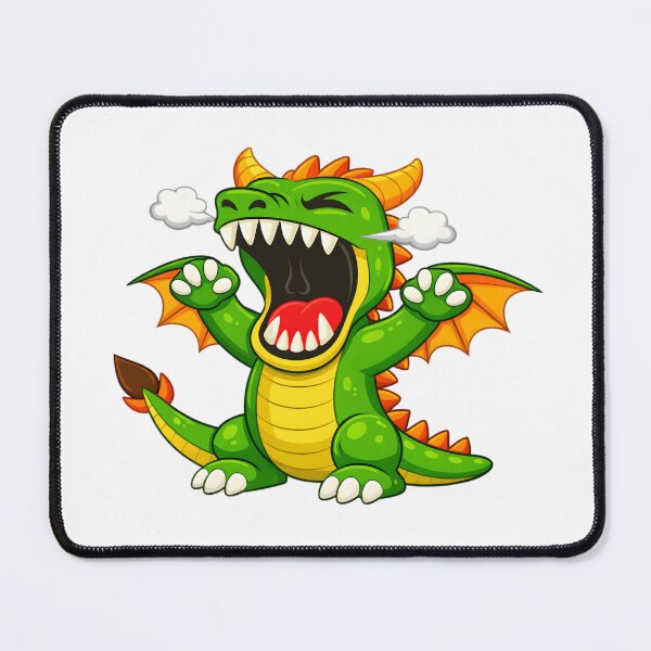 Item preview, Cute Roaring Dragon – Cartoon Green Dragon Illustration designed and sold by ROARSOME DESiGNS.