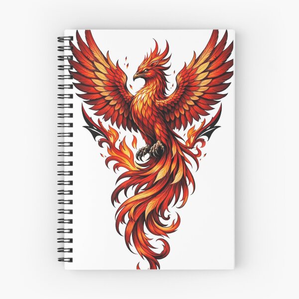 Item preview, Rising Phoenix From The Ashes - Majestic Firebird Tattoo Art designed and sold by Hou$e of Art .