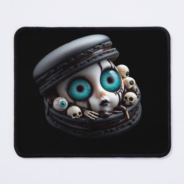 Item preview, Creepy Cute Dark Macaron Doll with Chocolate Drip designed and sold by LujziWorld.