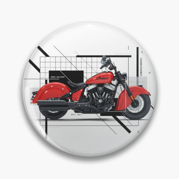 Item preview, Indian Chief 2026 Urban Roamer Geometric Abstract Red Motorcycle designed and sold by EdGraphy.