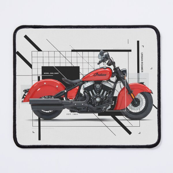 Item preview, Indian Chief 2026 Urban Roamer Geometric Abstract Red Motorcycle designed and sold by EdGraphy.
