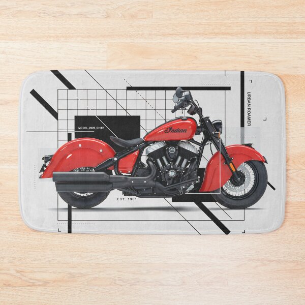 Item preview, Indian Chief 2026 Urban Roamer Geometric Abstract Red Motorcycle designed and sold by EdGraphy.