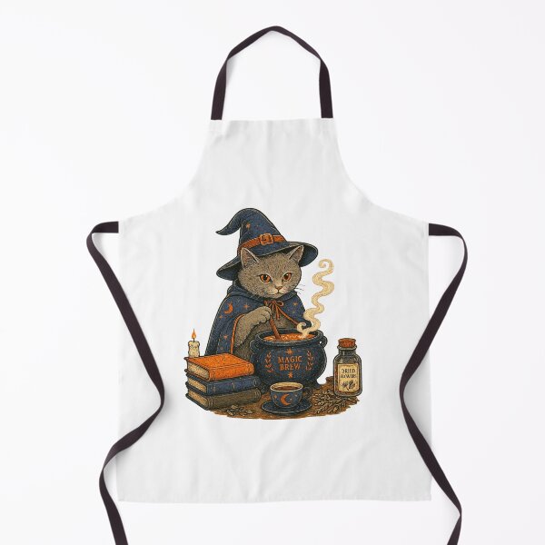 Item preview, Cat Witch Brewing Potion designed and sold by AtlantiqArt.