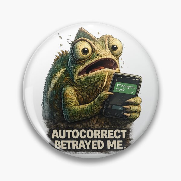 Item preview, Autocorrect Betrayed Me Funny Chameleon T-Shirt designed and sold by RebelVibeX.