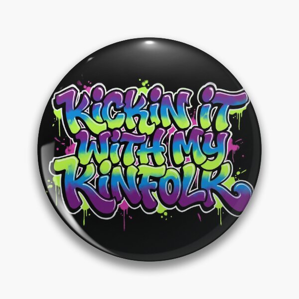 Item preview, Kickin It With My Kinfolk Retro Graffiti Neon Family Reunion designed and sold by TeNovaStudio.