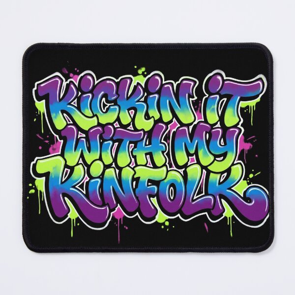 Item preview, Kickin It With My Kinfolk Retro Graffiti Neon Family Reunion designed and sold by TeNovaStudio.