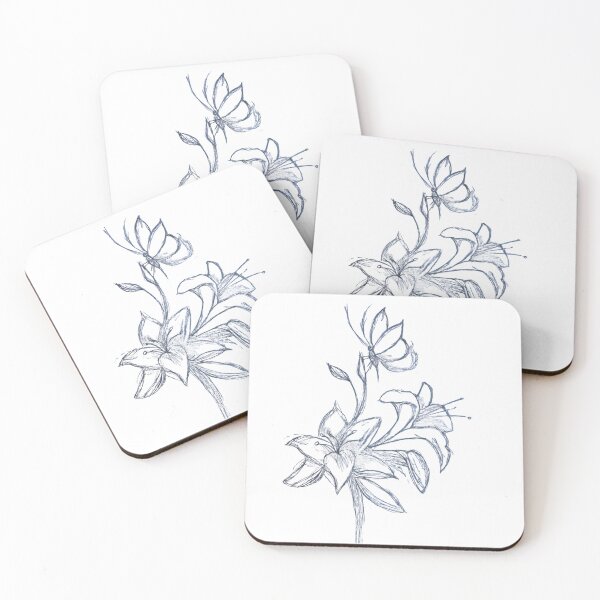 Item preview, flowers and butterfly  designed and sold by Chaos and Cuddles,.