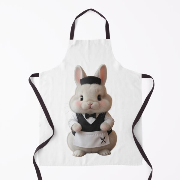 Item preview, Cute Fluffy Bunny Waiter in Tuxedo – Funny Restaurant Rabbit Art designed and sold by lovelistivkaa.