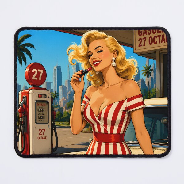 Item preview, No Rules Just Drive - Retro Gas Station Girl - Vintage Car Aesthetic | 80s Mommy Vibes | Glamor Gaming Aesthetic Style designed and sold by Ivory Code.