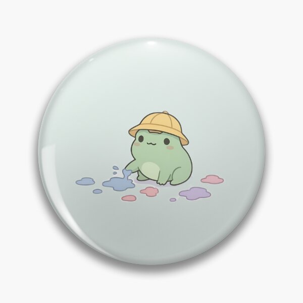 Item preview, Cute Kawaii Frog playing with colors designed and sold by pixellm.