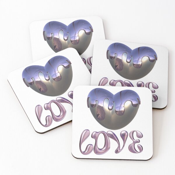 Item preview, Liquid Chrome Heart | Y2K Futuristic Cyber Art designed and sold by Rawafi Art Studio.