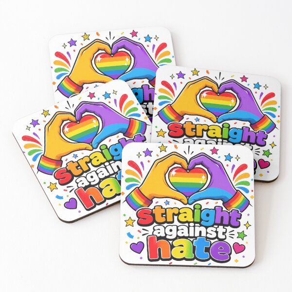 Item preview, Straight Against Hate Rainbow Pride Ally Design designed and sold by UrbanKangaroo.