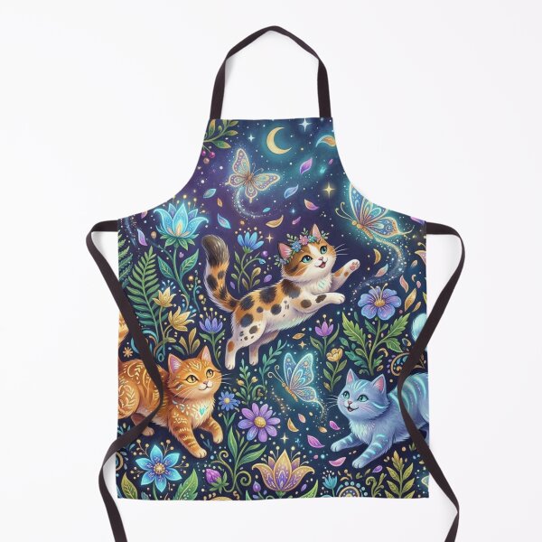 Item preview, Whimsical Cats in Magical Flower Garden designed and sold by Iampoji.