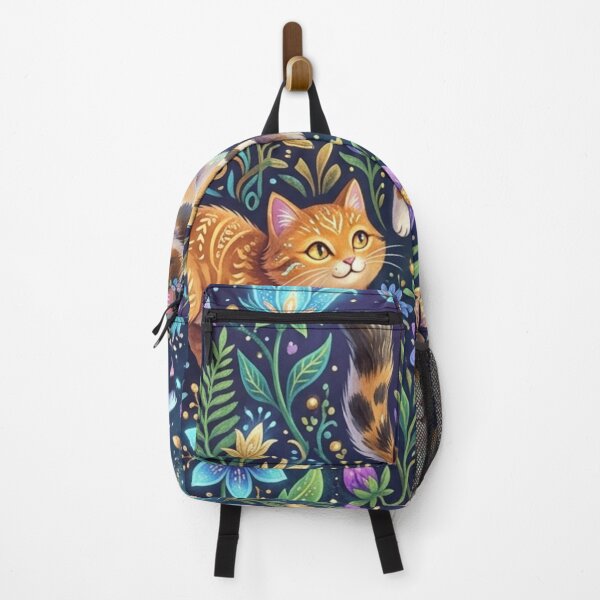 Item preview, Whimsical Cats in Magical Flower Garden designed and sold by Iampoji.