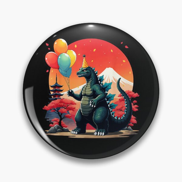 Item preview, Godzilla Birthday Party Japanese Monster Mount Fuji designed and sold by AmaXONIC.