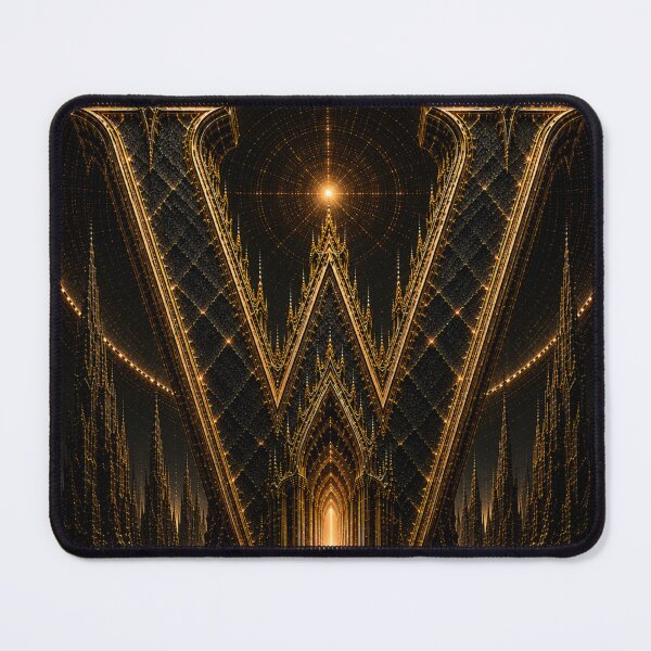 Item preview, Letter W Wall Art Black Gold Initial Monogram Poster designed and sold by LiaDreamz.