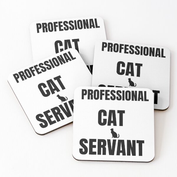 Item preview, Professional Cat Servant Sticker designed and sold by Savage Cat Quotes.