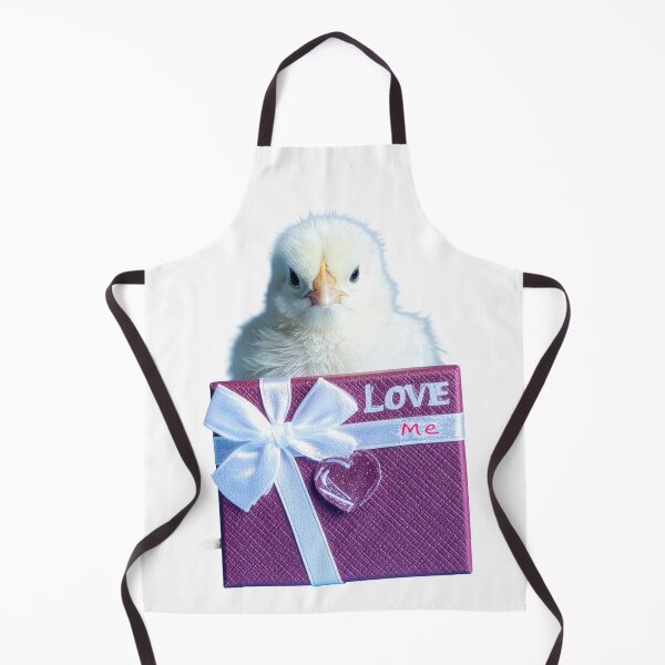 Item preview, Cute Baby Chick with Purple Gift Box Poster - White Satin Bow Valentine Print - Whimsical Fluffy Bird Wall Art designed and sold by WildGentlemen.