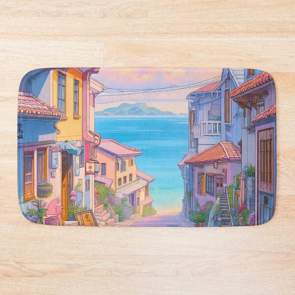 Item preview, Pastel Okinawa Seaside Street designed and sold by ZenGrooves.