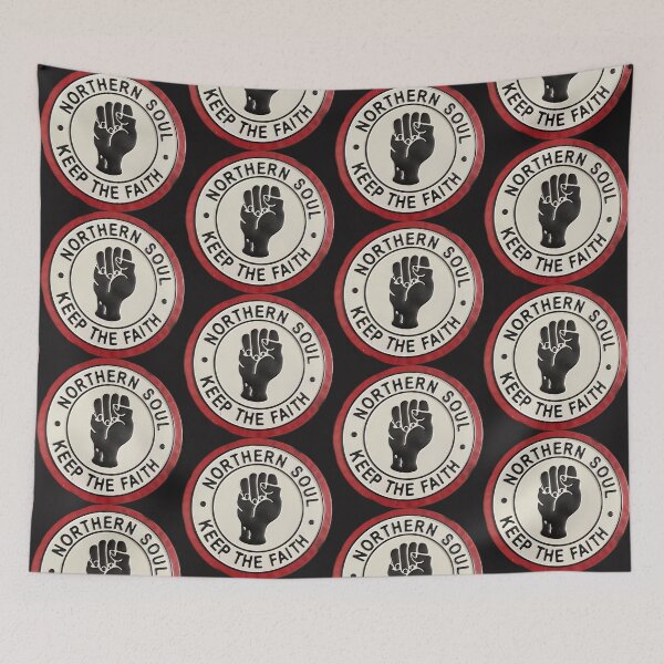 Item preview, Northern Soul Keep The Faith Fist Logo Retro Soul Music Design designed and sold by Tee-Shirt-Topia.