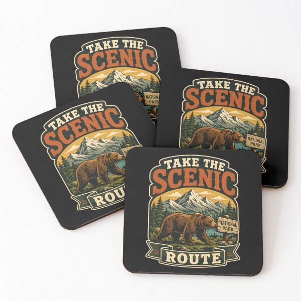 Item preview, Take The Scenic Route Vintage National Park Bear designed and sold by Mr Lee.