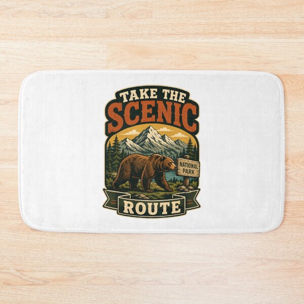 Item preview, Take The Scenic Route Vintage National Park Bear designed and sold by Mr Lee.