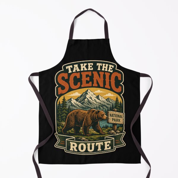 Item preview, Take The Scenic Route Vintage National Park Bear designed and sold by Mr Lee.