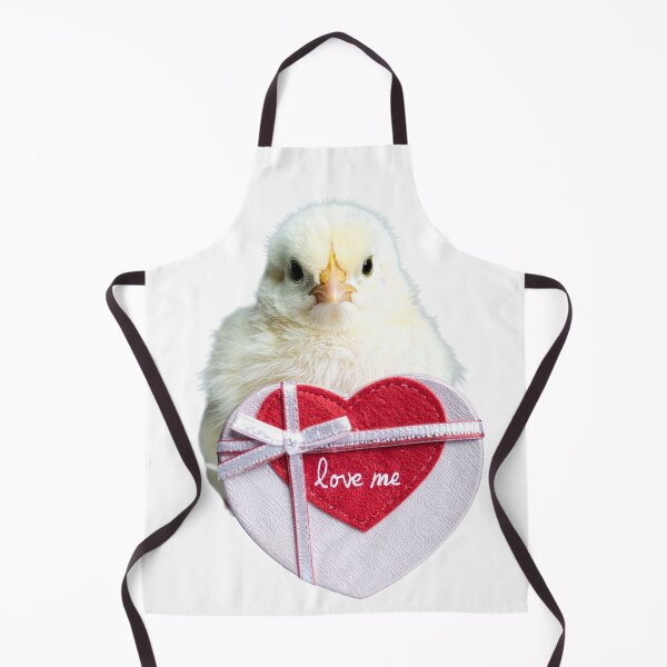 Item preview, Cute Baby Chick with Heart-Shaped Gift Box Poster - "love me" Cursive Valentine Print - Whimsical Fluffy Bird Wall Art designed and sold by WildGentlemen.