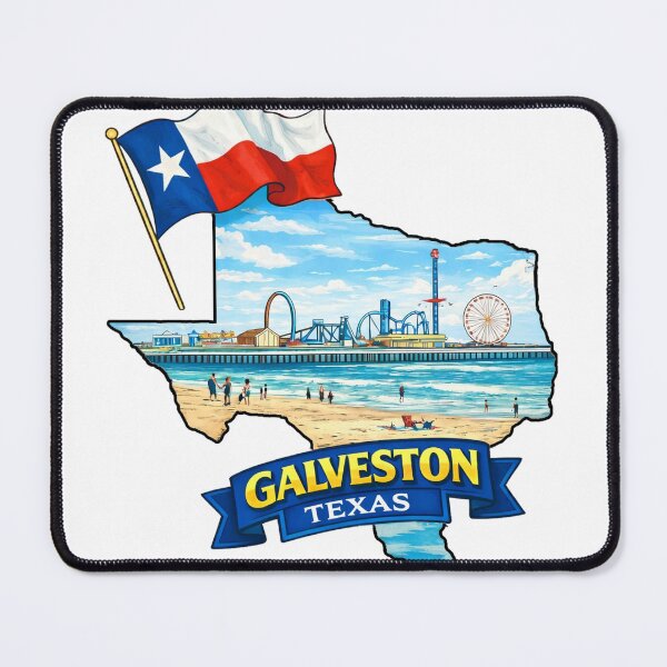 Item preview, Galveston Texas - Travel Art designed and sold by erkinmaddison.