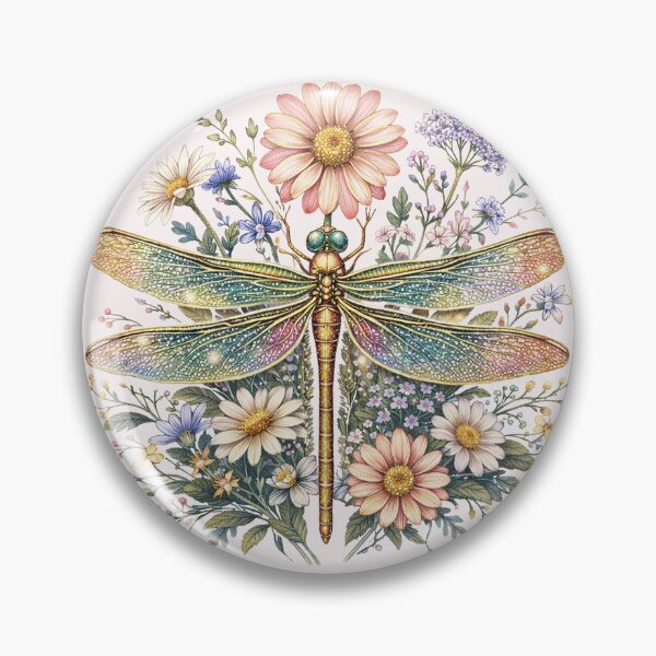 Item preview, Floral dragonfly designed and sold by Tiny-Love ⭐⭐⭐⭐⭐.